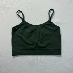 Top Verde Olivo de Tirantes GYM Canalé