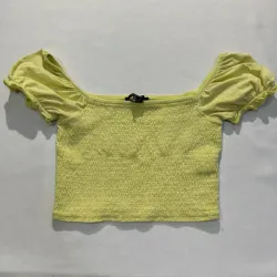 Top Amarillo Elastico Off Shoulder