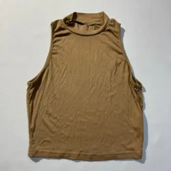 Top Básico Cuello Halter Beige