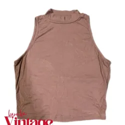 Top Básico Cuello Halter Beige