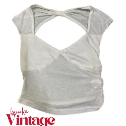Top Escote Corazón Espalda Abierta Blanco
