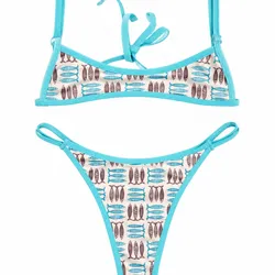 Bikini con diseño azul