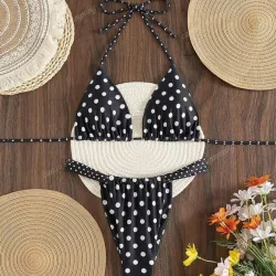 Bikini Negro de Lunares