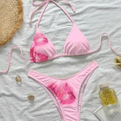 Bikini Rosado de Flor