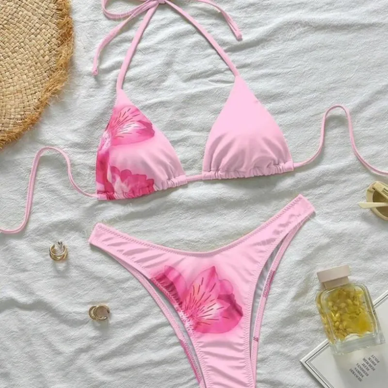 Bikini Rosado de Flor