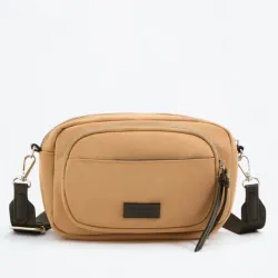 Bolso Bandolera Nylon Beige