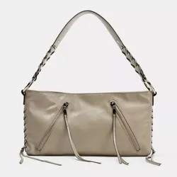 Bolso beige con tiras