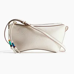 Bolso de Hombro Crema para mujer con Correa Decorativa