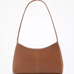 Bolso de Mano con Tira Marron Claro