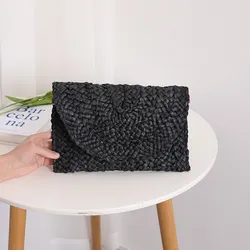 Bolso De Rafia Negro