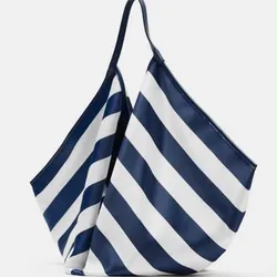 Bolso grande de rayas