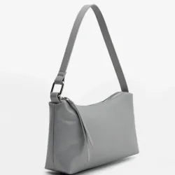 Bolso Gris al hombro con Asa