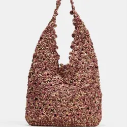 Bolso mediano de saco rosa