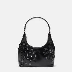 Bolso Mini Negro con Flores