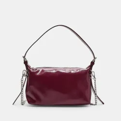 Bolso Mini Rojo Vino con Asa y Cadena