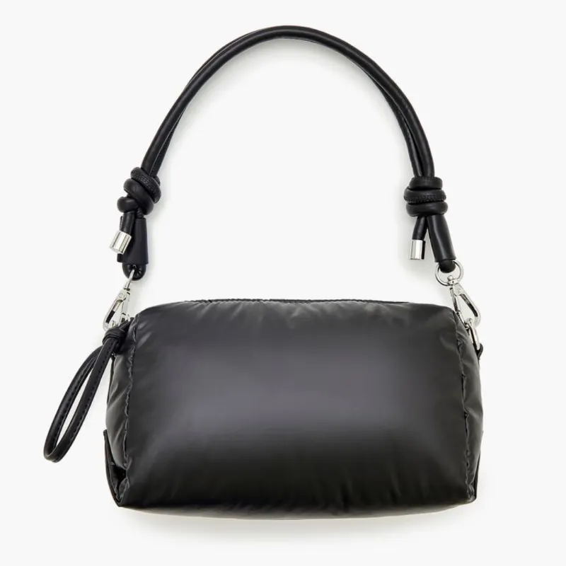 Bolso Negro Acolchado Asa Corta