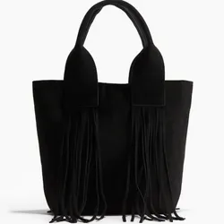 Bolso negro con flecos