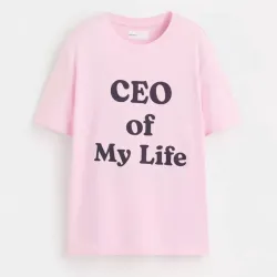 Camiseta Básica Rosa CEO of My Life