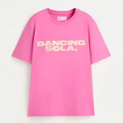 Camiseta Rosa Básica Dancing Sola
