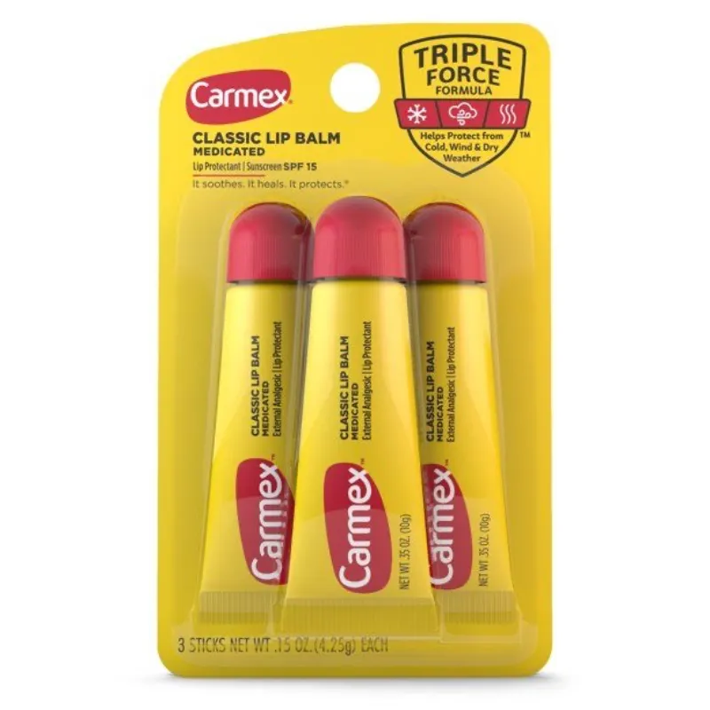 Carmex Pack de 3 Bálsamos Labiales
