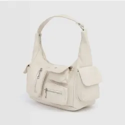 Cartera Beige Bolsillos