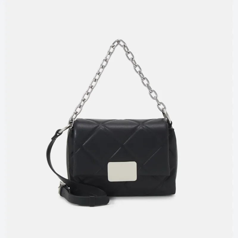 Cartera Negra Acolchada