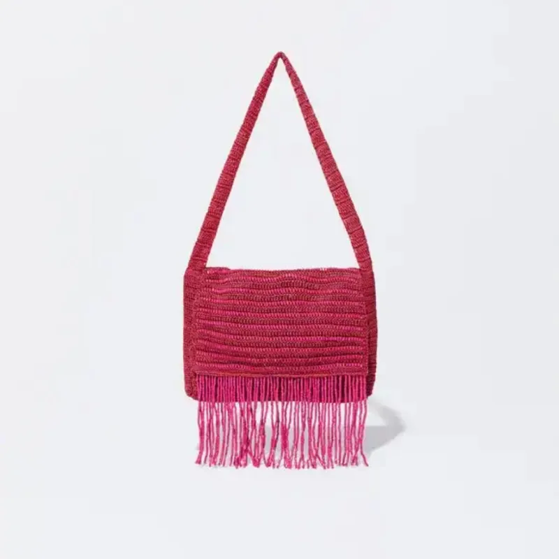 Cartera Rosa Flecos