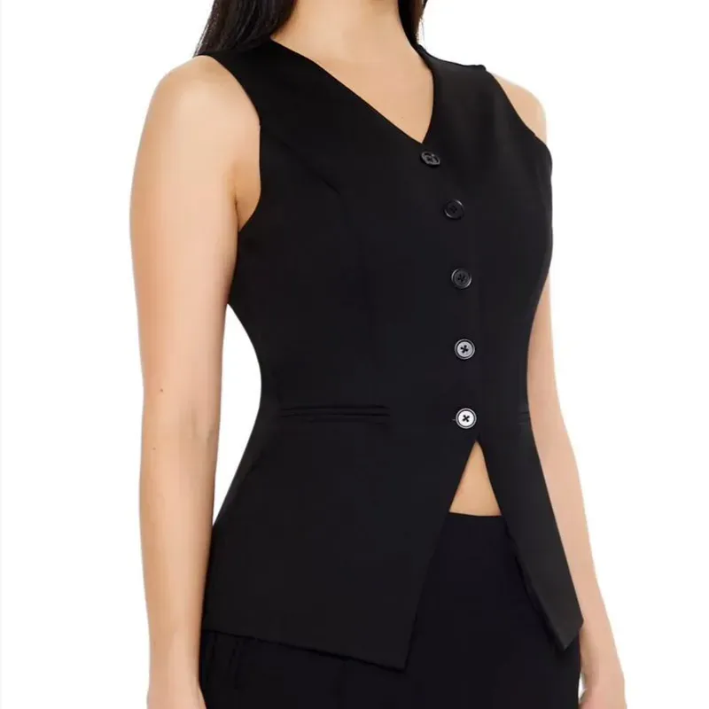 Chaleco Negro Botones