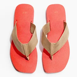 Chanclas naranjas y carmelitas H&M