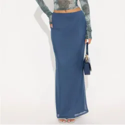 Falda Azul Medianoche Larga 