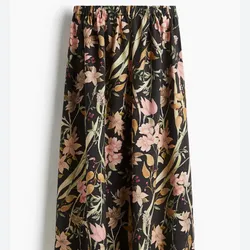 Falda Larga de Flores Cintura Elástica