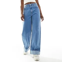 Jeans de Mezclilla Corte Recto Baggy 