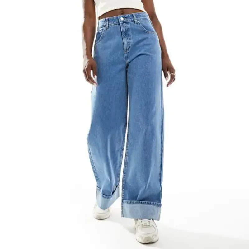 Jeans de Mezclilla Corte Recto Baggy 