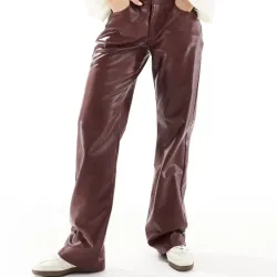 Pantalon de Cuero Rojo 