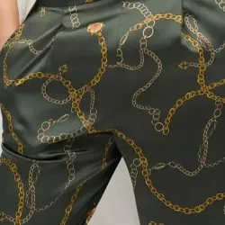 Pantalón de vestir Estampado de cadenas