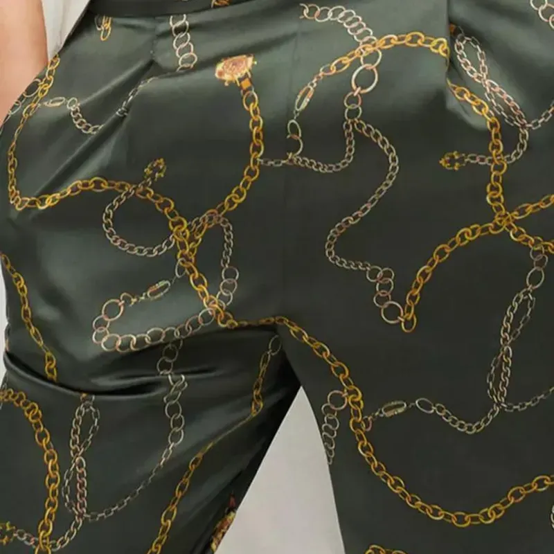 Pantalón de vestir Estampado de cadenas