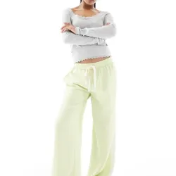 Pantalon Fluido Verde Lima