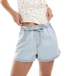 PANTALONES CORTO VAQUERO SIN CIERRE CON LAVADO CLARO