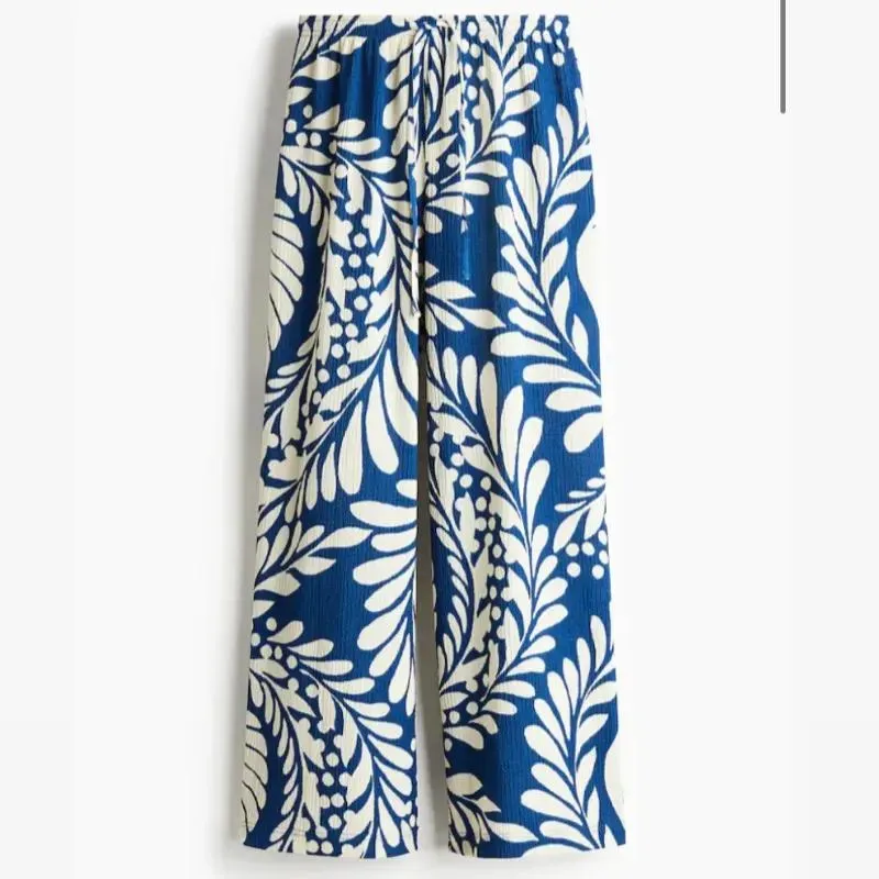 Pantaloneta Estampada Azul y Blanca