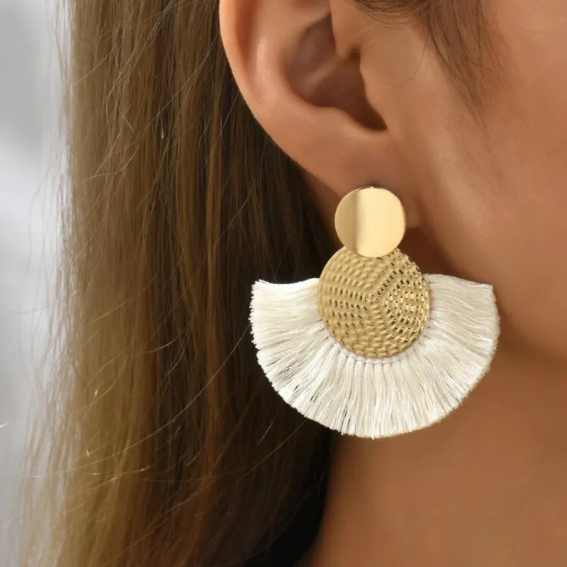 Pendientes Flecos Blancos