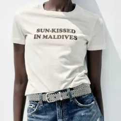 Pullover Beige con texto