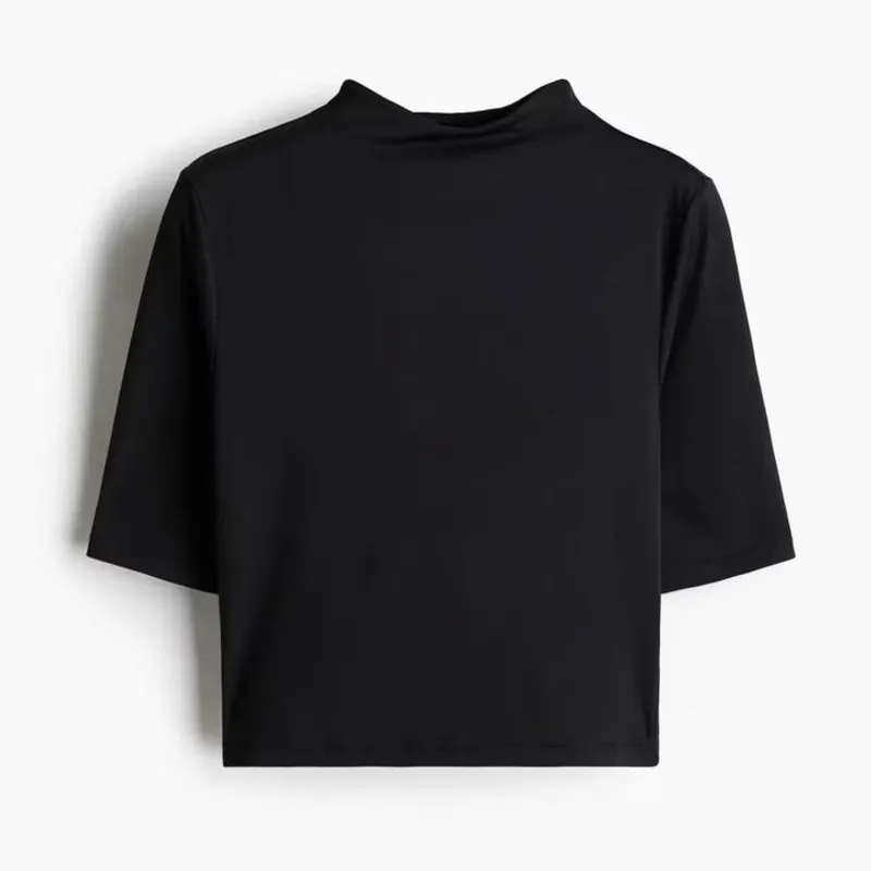 Pullover Cuello Tortuga Negro MicroFibra