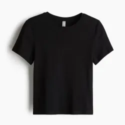 Pullover Negro Acanalado