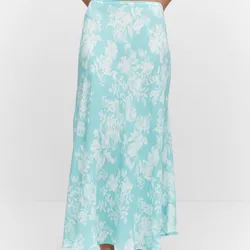 Saya MIDI Estampada Flores Azules 