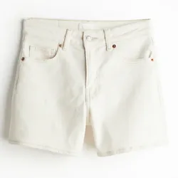 Short de Mezclilla Blanco Hueso 