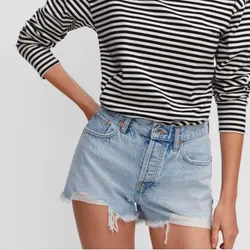 Short de Mezclilla Clara Rotos