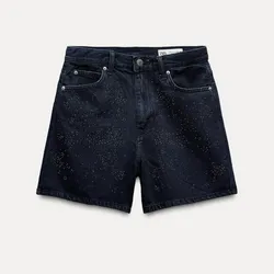 Short de Mezclilla con Brillo