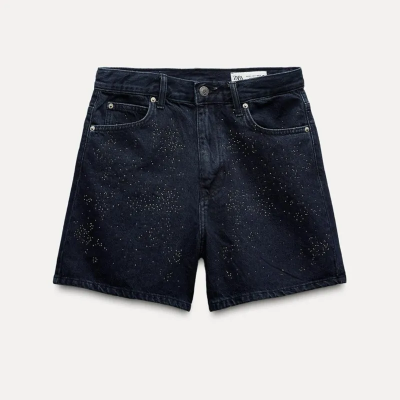Short de Mezclilla con Brillo