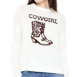 Sweater Blanco Tejido CowGirl