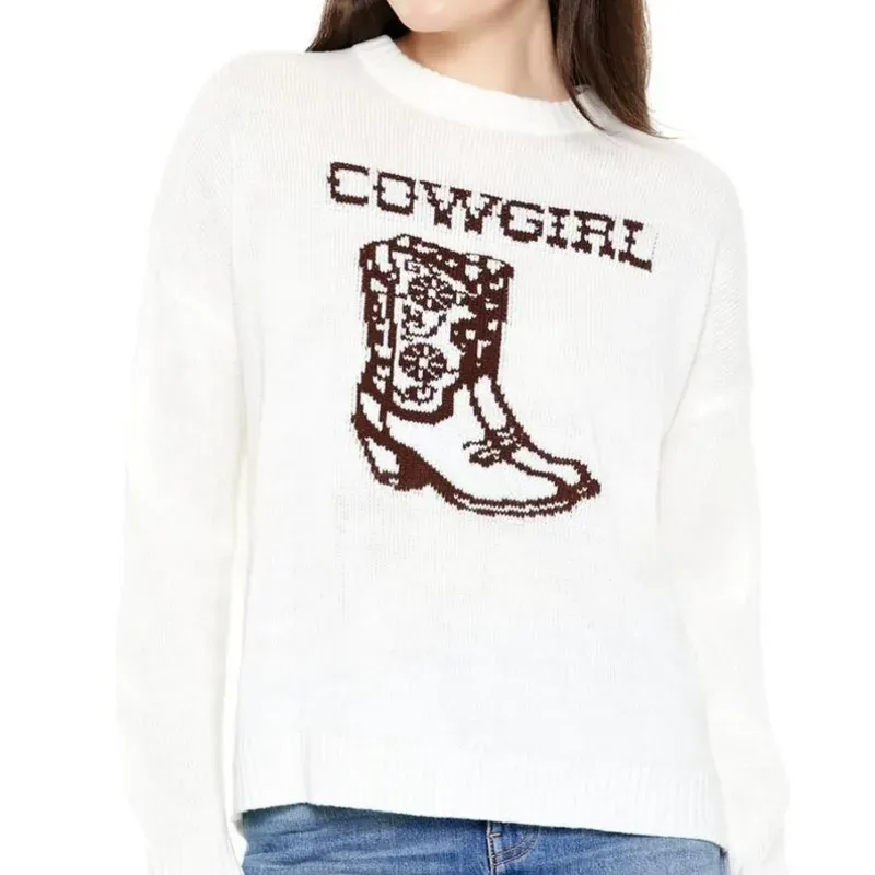 Sweater Blanco Tejido CowGirl